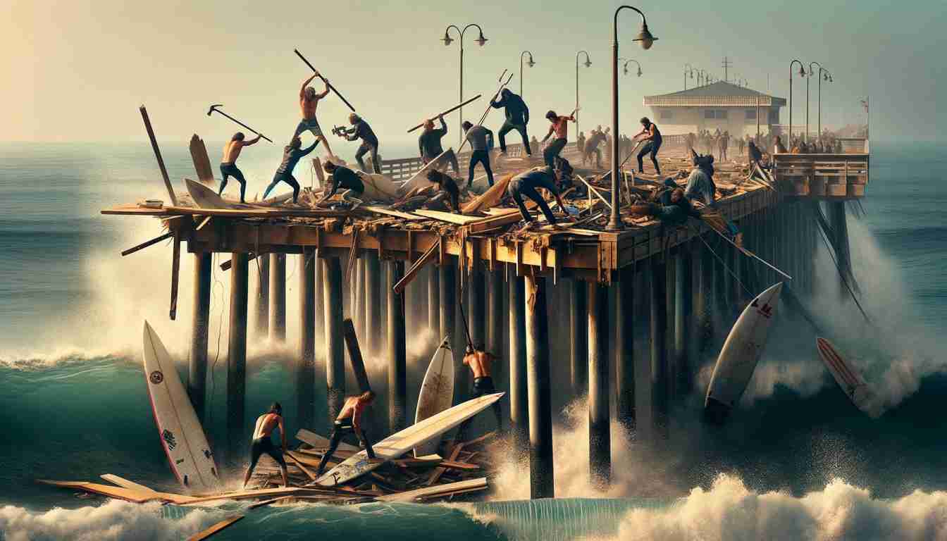 Belmont Shore Surfers Demolish City Pier to Create ‘Perfect Break’